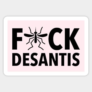 Fck Desantis Malaria Mosquito in black (censored) Sticker